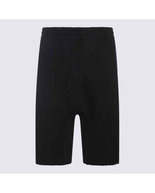 Thom Krom Black Cotton Shorts for men