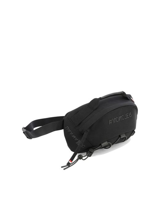 3 MONCLER GRENOBLE Black Nylon Belt Bag for men