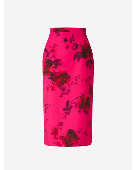 Erdem Pink Midi Skirt