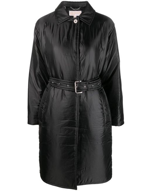 MICHAEL Michael Kors Black Classic-collar Padded Mid Coat