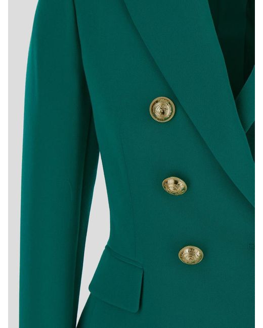 Balmain Green Double Breasted Jacket