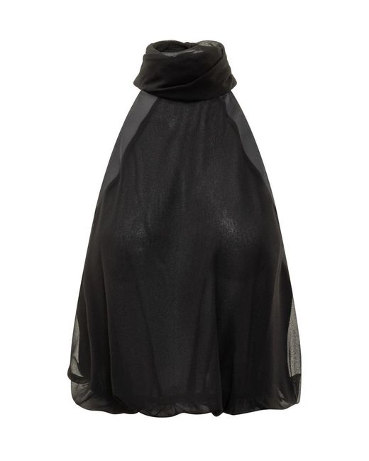 Pinko Black Florentina Organza Top