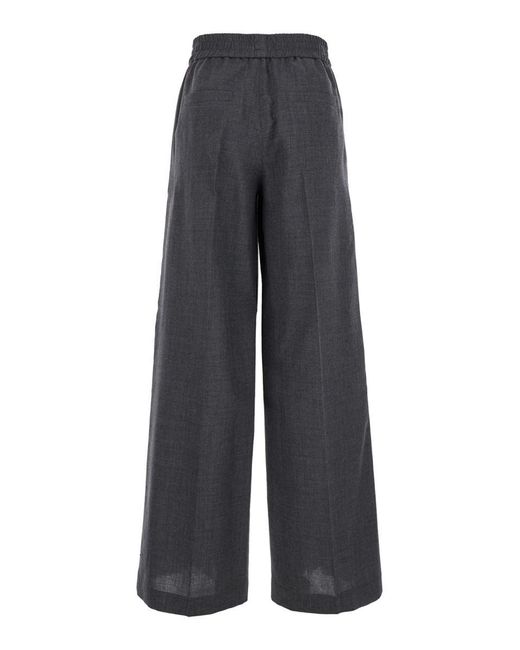 Brunello Cucinelli Gray Pants With Elastic Waistband