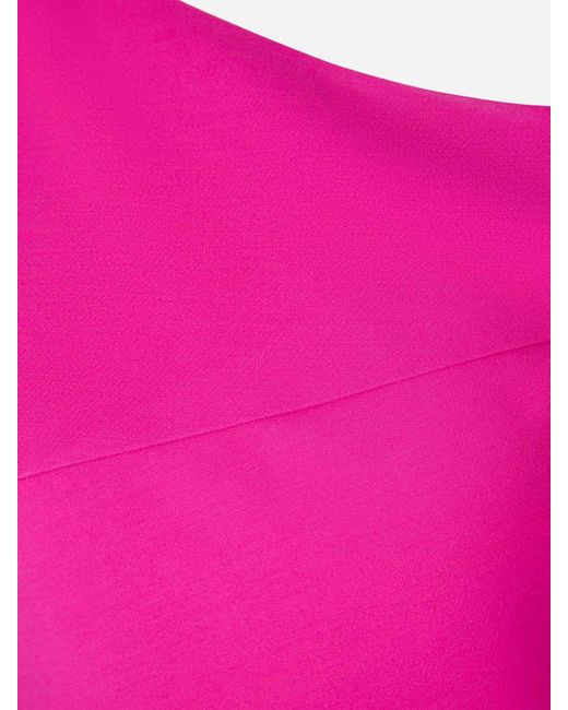 Roland Mouret Pink Asymmetric Wool Dress