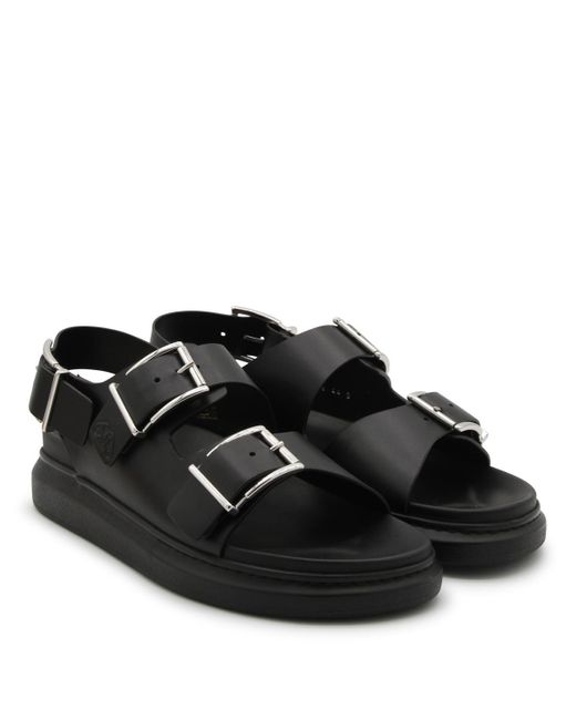 Alexander McQueen Black Flat Sandals for men