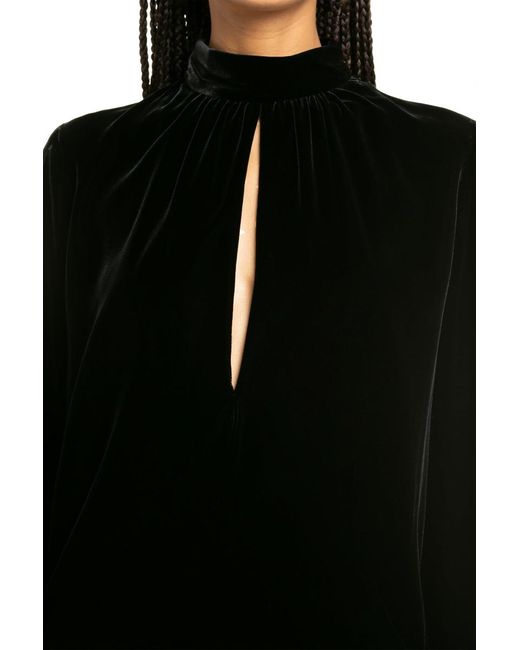 Saint Laurent Black Velvet Mini-dress