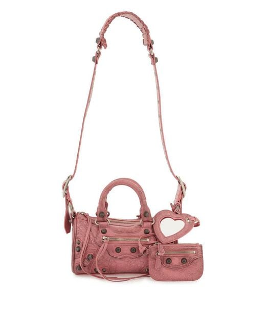 Balenciaga Pink Le Cagole Mini Duffle Bag