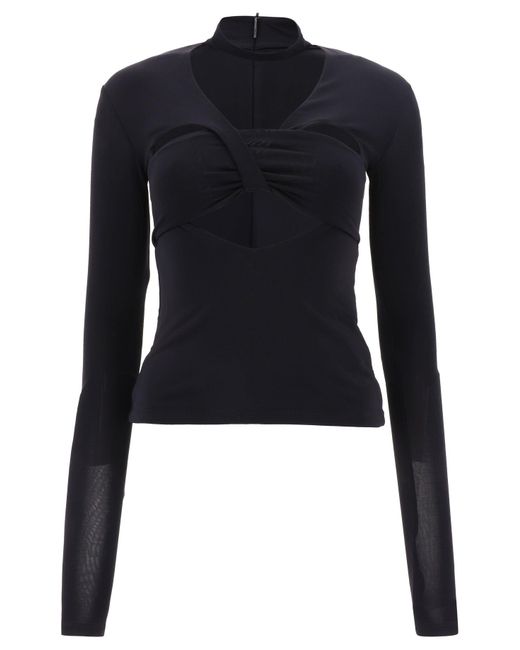 Ambush "heart Cutout" Top in Blue Lyst