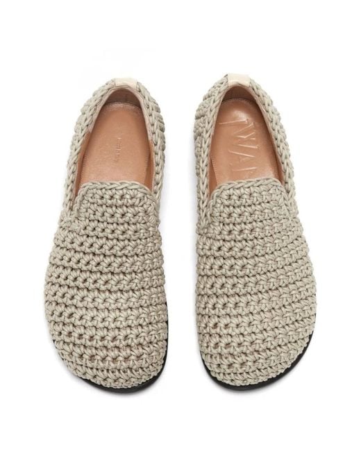 J.W. Anderson White Crochet Moccasin Loafers
