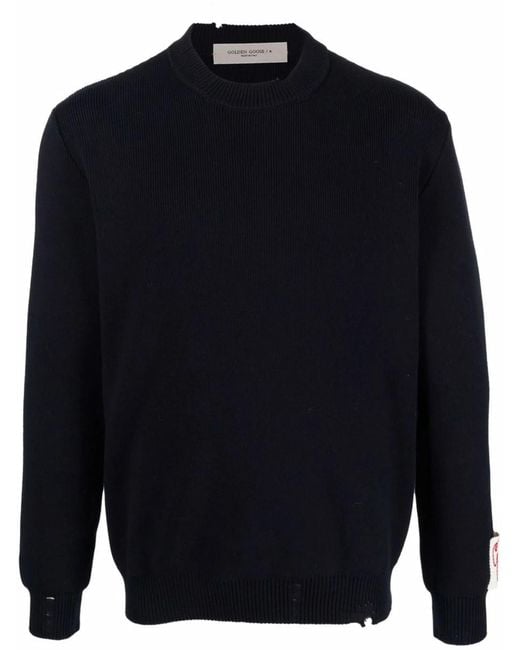 Golden Goose Deluxe Brand Blue Sweaters for men