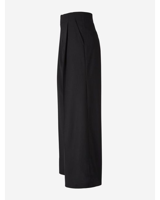 Proenza Schouler Black Wool Palazzo Pants