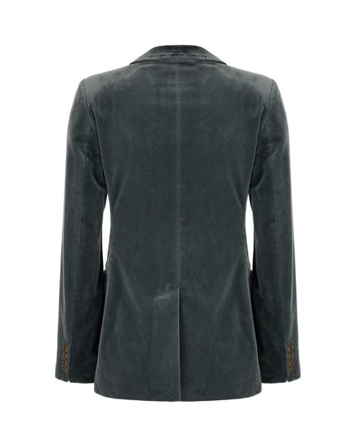 Etro Black Sage Velvet Blazer