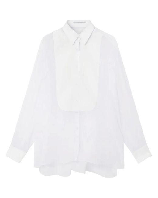 Stella McCartney White S-wave Button-up Silk Shirt