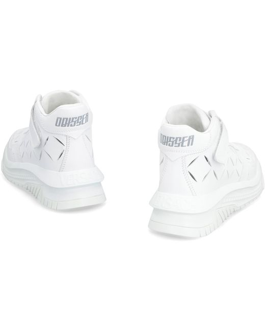 Versace White 'Odissea' Sneakers With Cut-Outs for men