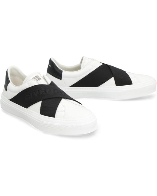 Givenchy Black City Sport Leather Sneakers for men