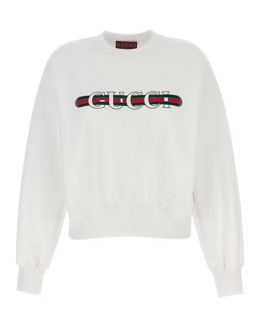Gucci White Web' Sweatshirt