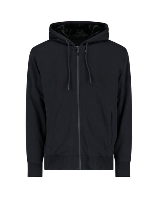 Moose Knuckles Black Full Zip Hoodie for men