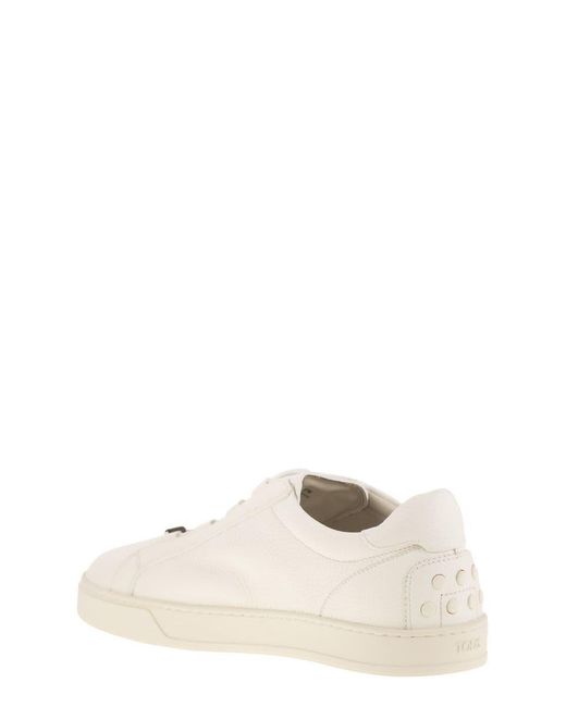 Tod's White Leather Trainers for men