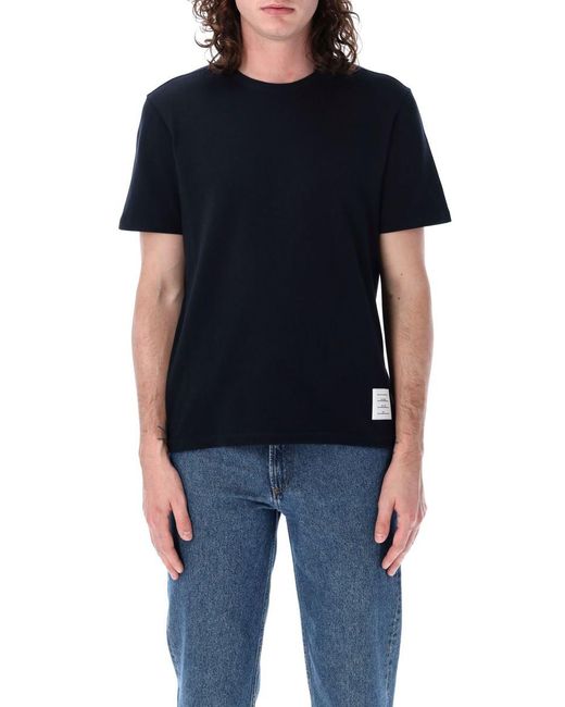 Thom Browne Black Relaxed Fit Ss Tee for men