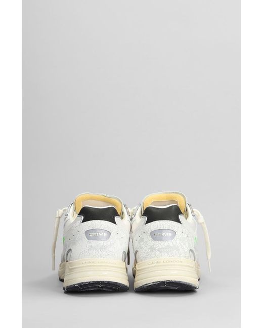 Crime London White Fugitive Sneakers