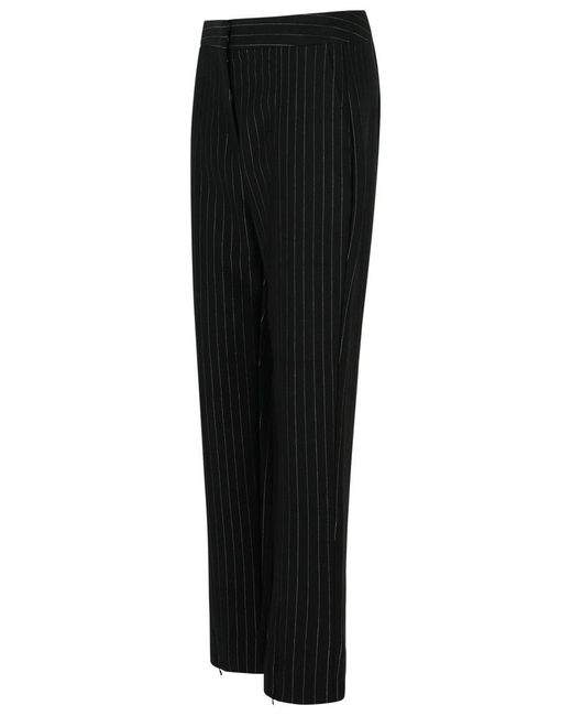 Ganni Black Viscose Blend Trousers