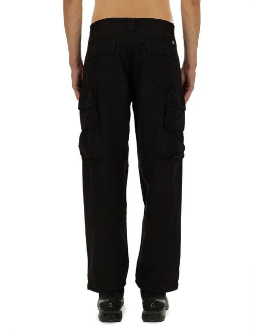 C P Company Black Relaxed Fit Cargo Pants for men
