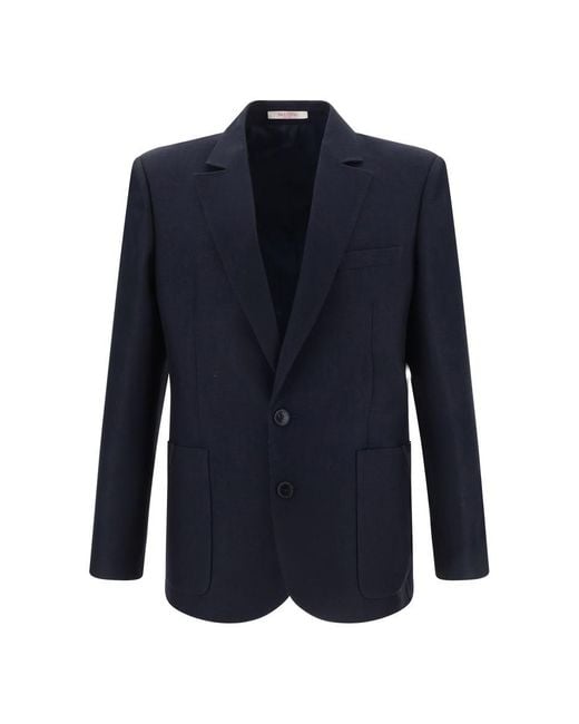 Valentino Blue Blazers E Vests for men