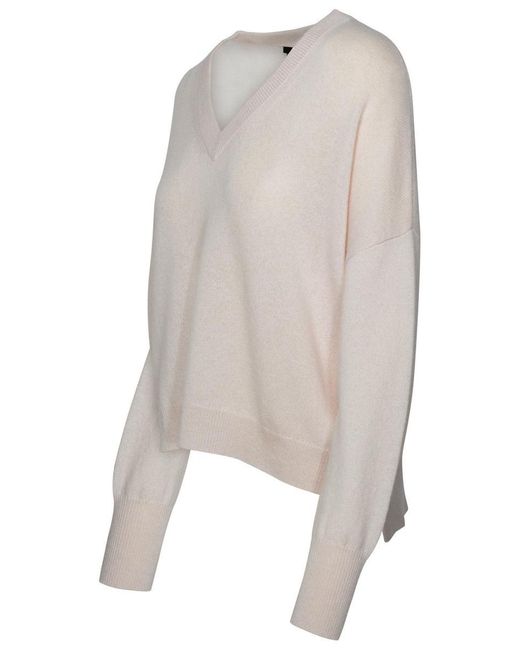 360cashmere Natural 'camille' Ivory Cashmere Sweater