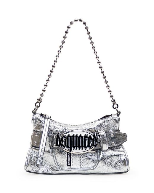 DSquared² White Gothic Belt Clutch Bag