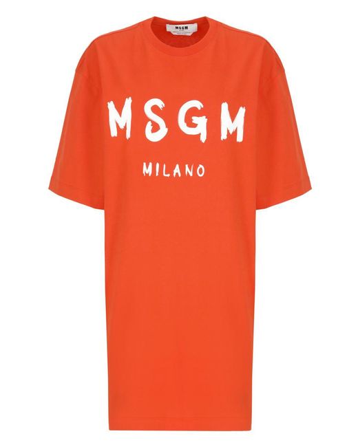 MSGM Orange Dresses