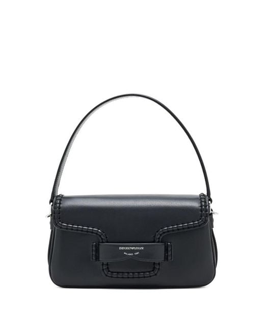 Emporio Armani Blue Leather Shoulder Bag