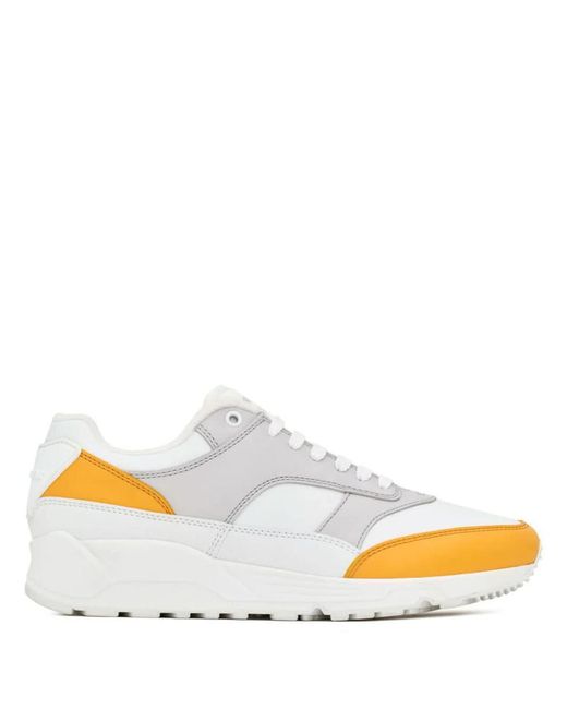 Saint Laurent White Cin 15 Panelled Leather Sneakers