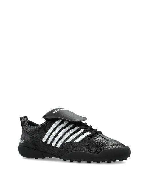 DSquared² Black Lace-Up Low Top Sneakers for men