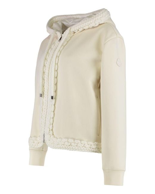 Moncler White Full-Zip Hoodie