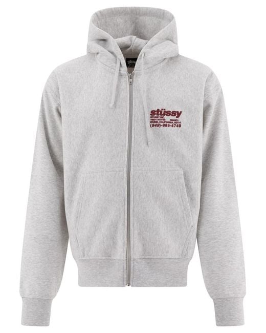 Stussy Gray "Dna" Hoodie for men