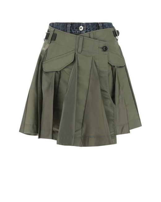 Sacai Green Shorts