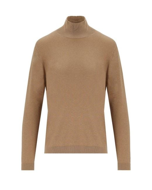 Max Mara Brown Kiku Camel Turtleneck Sweater
