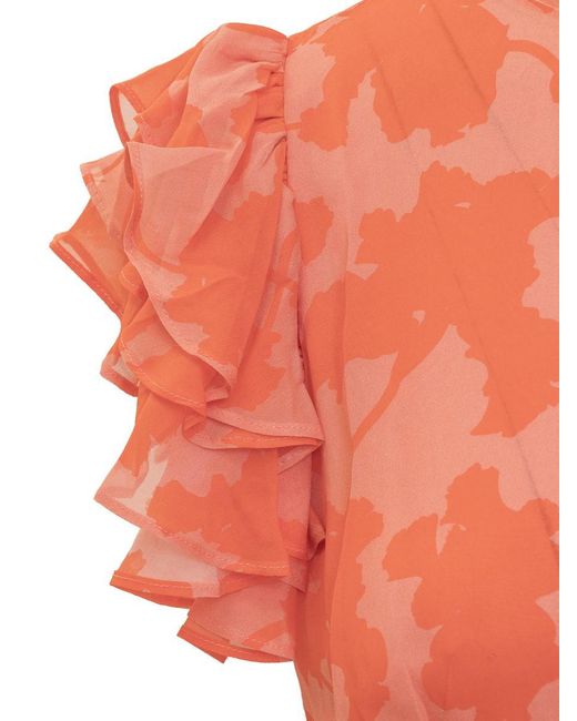 De La Vali Orange Mini Dress