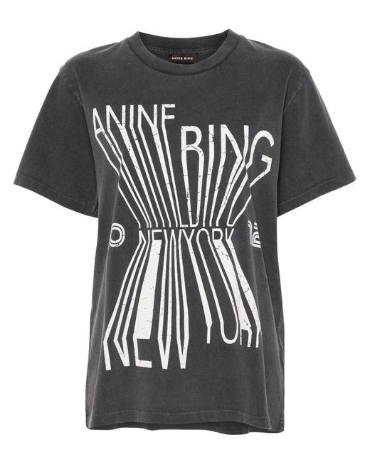 Anine Bing Black Colby T-Shirt Bing New York