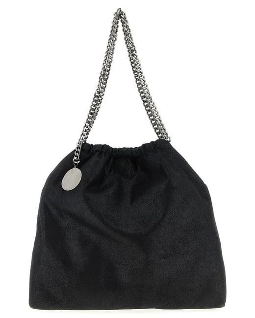 Stella McCartney Black 'Falabella Drawstring' Shoulder Bag