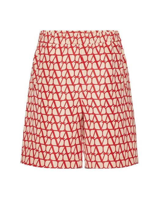 Valentino Red Shorts for men