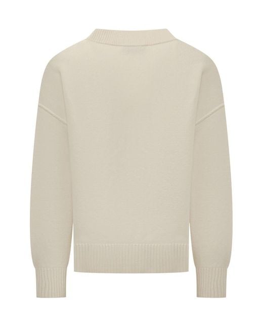 AMI White Ami Alexandre Mattiussi Cardigan With Logo for men