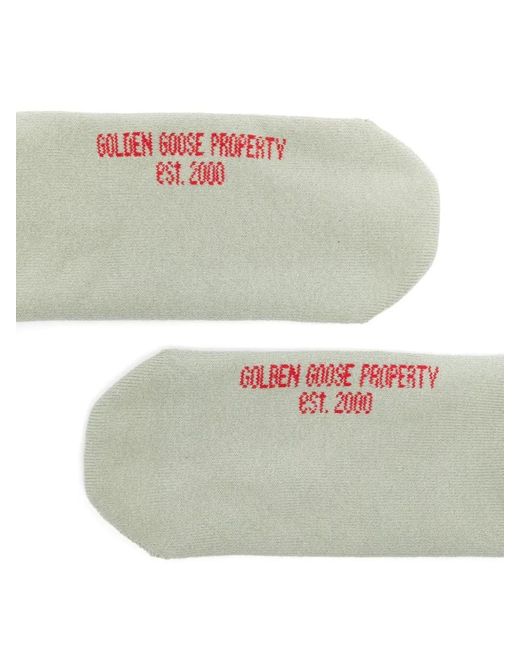 Golden Goose Deluxe Brand Gray Socks High Rib/Stripes/Ripped