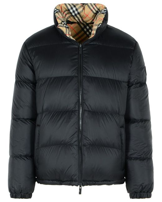 Burberry Metallic Reversible Polyester 'Snowdon' Down Jacket