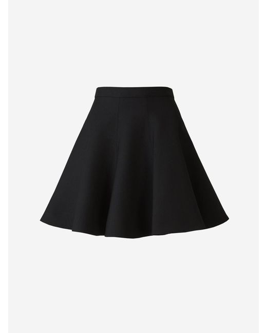 Alaïa Black Wool Skater Skirt