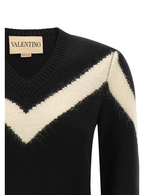 Valentino Garavani Black Vlogosignature Bow Sweater