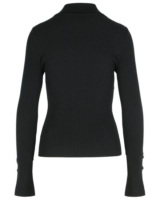 Courreges Black Polyester Blend Sweater
