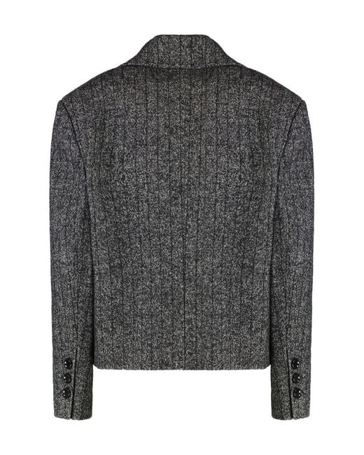 Dolce & Gabbana Black Double-Breasted Wool Jacket