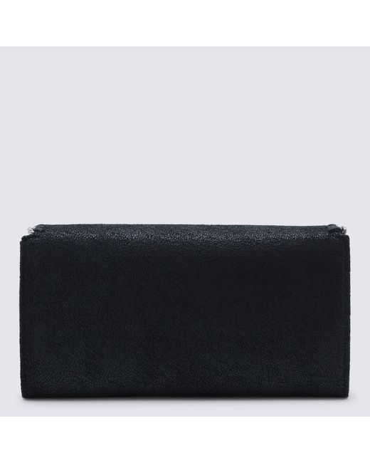 Stella McCartney Black Faux Leather Continental Wallet Crossbody Bag