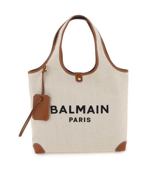 Balmain Natural B-army Grocery Bag